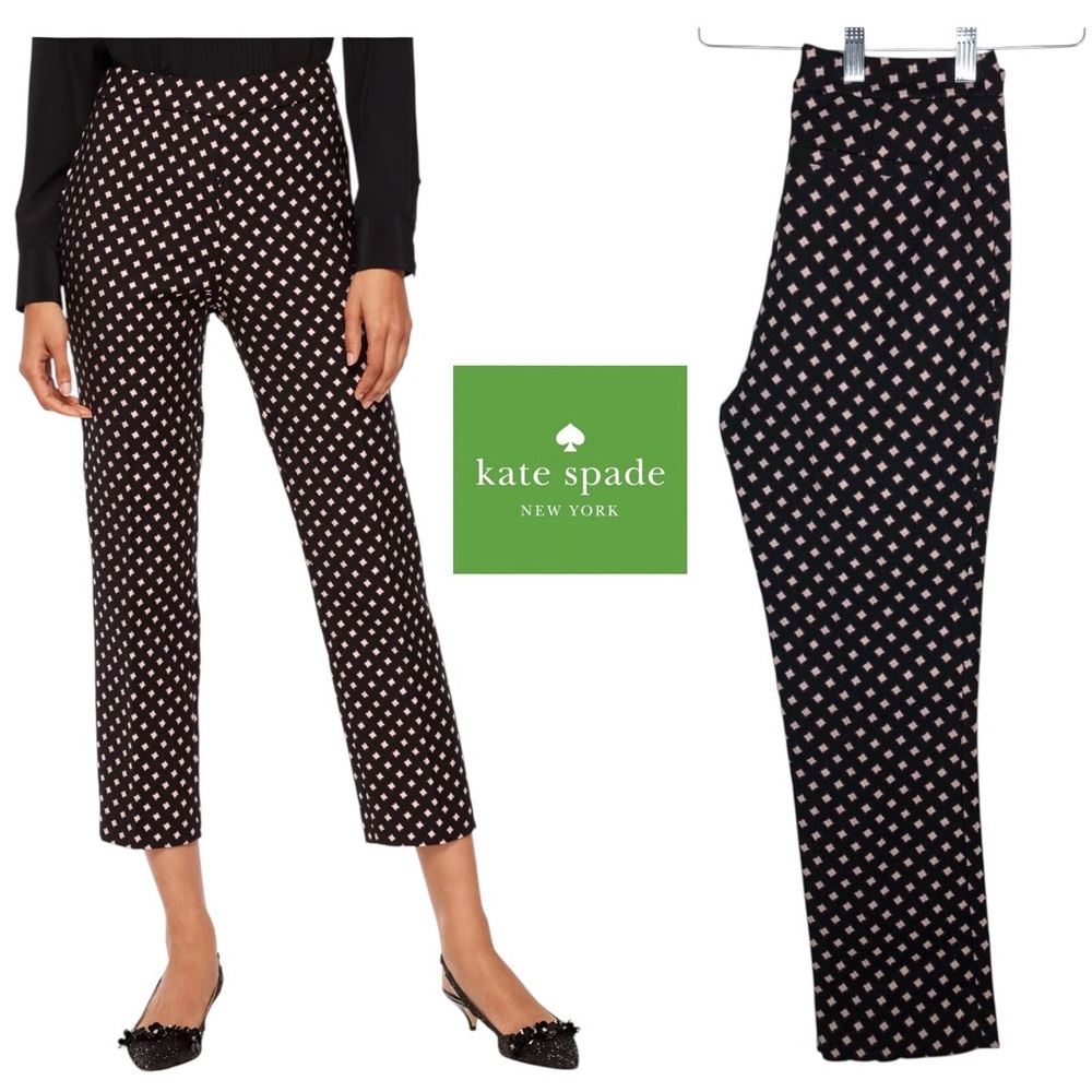 Kate Spade Women’s Black and White Checkered Pants